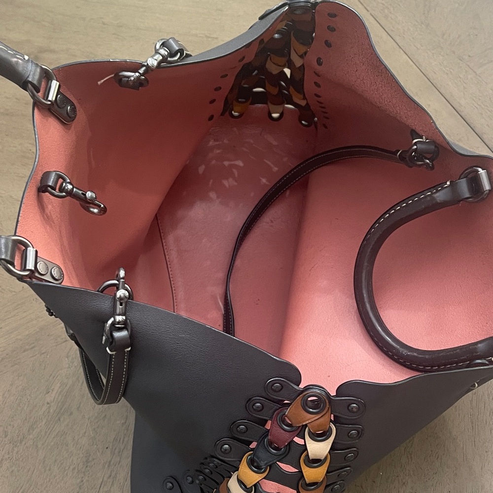 Coach 1941 Rogue Link Tote Melon Brown w/ Pouch - Picture 7 of 14